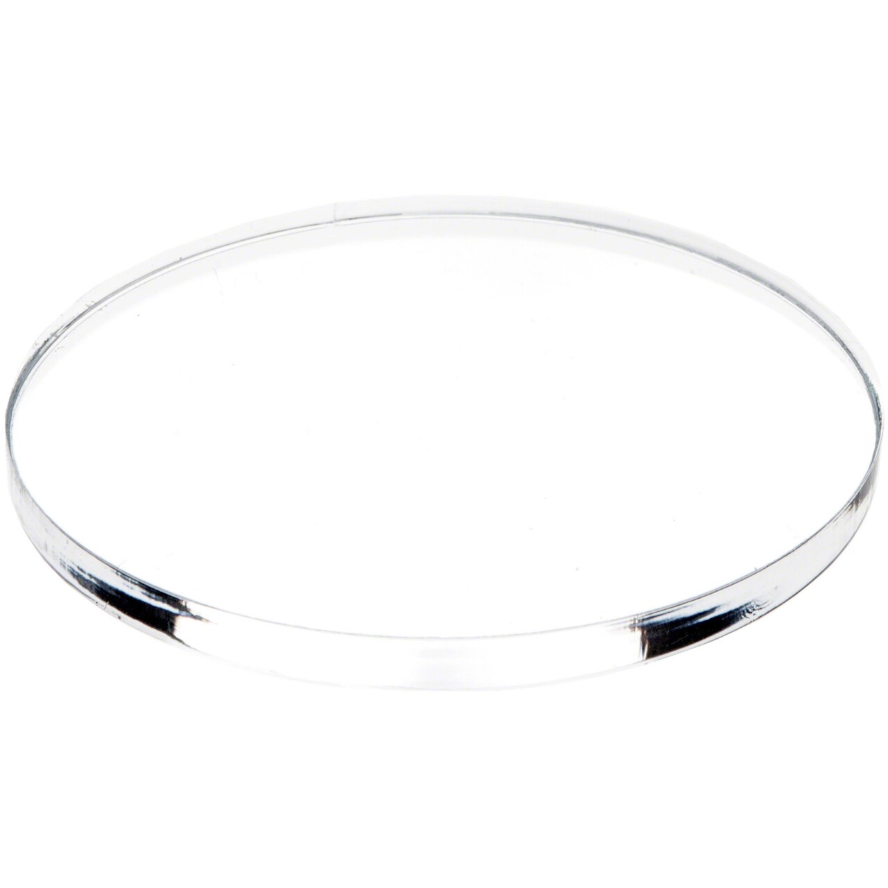 Plymor Clear Acrylic Round Standard-Edge Display Base, 3" W x 3" D x 0.25" H